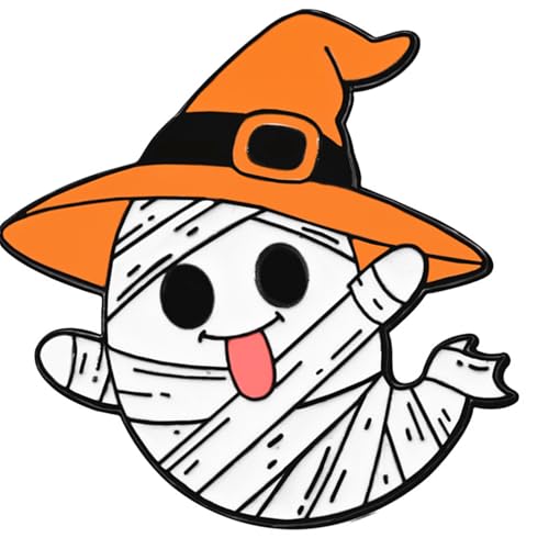 Lustige Weiße Gespenster Cartoon Legierung Pin Halloween Partys Zubehör Geschenk Für Erwachsene Kinder Halloween Celebration Accessoires von Cenifin