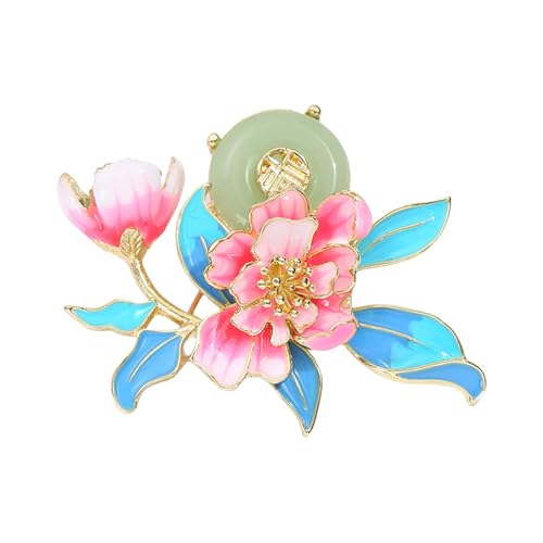 Stylish Women's Peony Brosche Pin In Lebendiger Farbe Mit Perlen Tragbar Für Partys Supplies Und Formelles Event Modeaccessoire von Cenifin