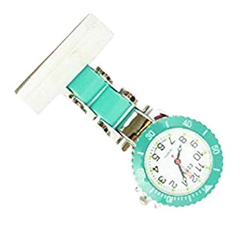 Censi Damen/Herren Türkis-Silber Überzogene Krankenschwester/Kittel Uhren Broschen Ärzte Medizinische Uhr von Censi