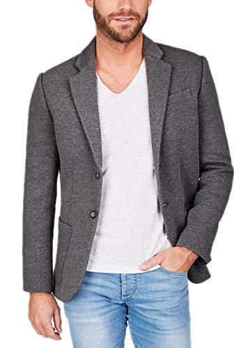 Centered Sakko Herren modern und sportlich - als Casual Jacket oder Blazer (Grau), Grau, M von Centered