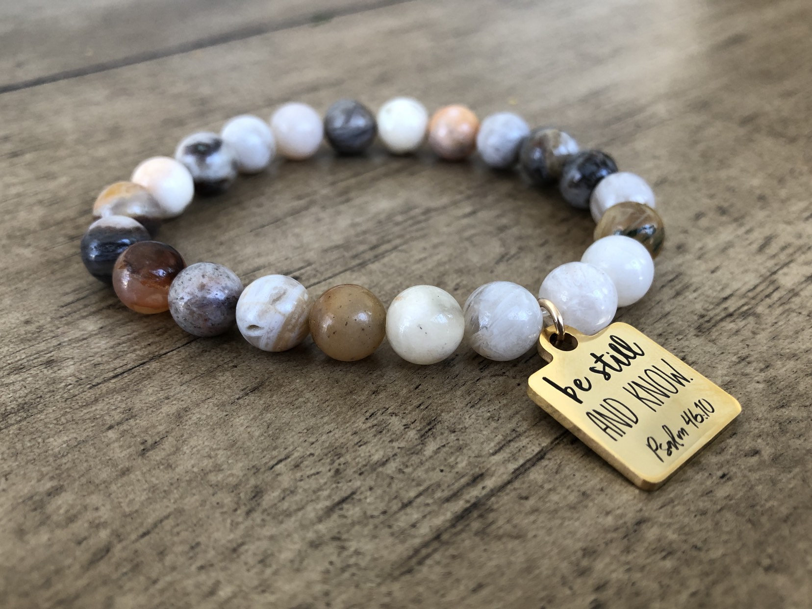 Be Still & Wisst Edelstahl-Perlenarmband Be Still & Wisst Edelstahl-Perlenarmband von CenteredJewelry