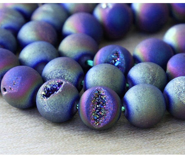 Druzy Matte Rainbow Titanarmband - Dehnbar Perfekt Zum Stapeln Druzy Matte Rainbow Titanarmband - Dehnbar Perfekt Zum Stapeln von CenteredJewelry