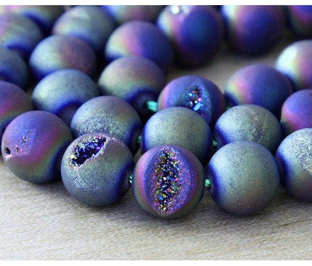 Druzy Matte Rainbow Titanarmband - Dehnbar Perfekt Zum Stapeln Druzy Matte Rainbow Titanarmband - Dehnbar Perfekt Zum Stapeln von CenteredJewelry