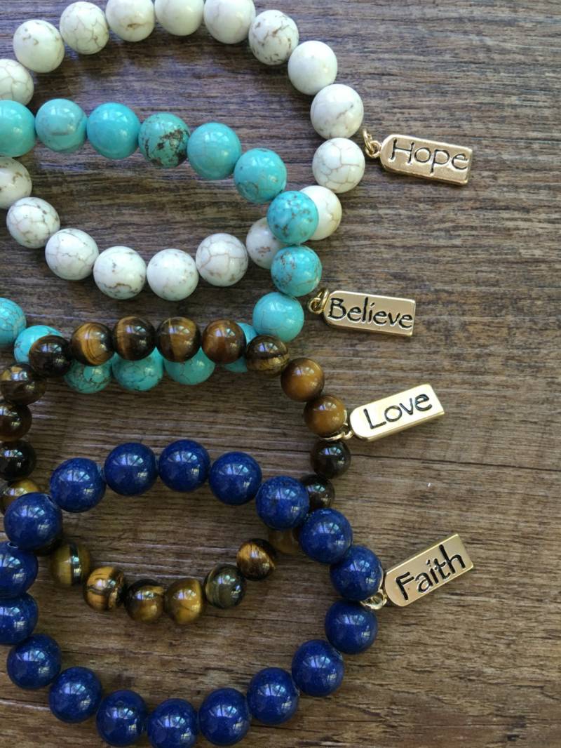 Glaube Charm, Hoffnung Liebe Betende Traum Charm Armband Glaube Charm, Hoffnung Liebe Betende Traum Charm Armband von CenteredJewelry
