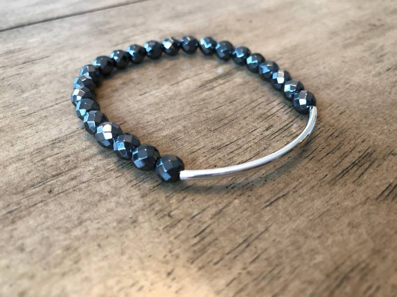 sterling Silber Hämatit Kate Armband sterling Silber Hämatit Kate Armband von CenteredJewelry