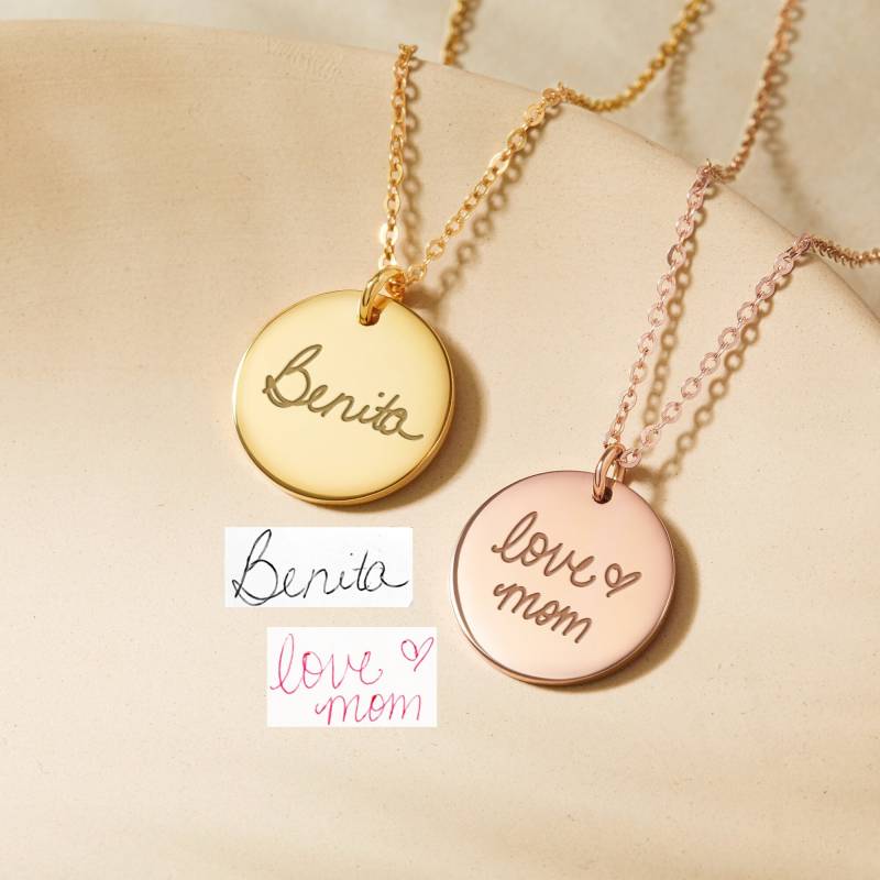 Individuelles Geschenk Für Tochter Königliche Handschrift Halskette Gedenkgeschenke Den Verlust Des Vaters Trauergeschenke Der Mutter von CentimeGift