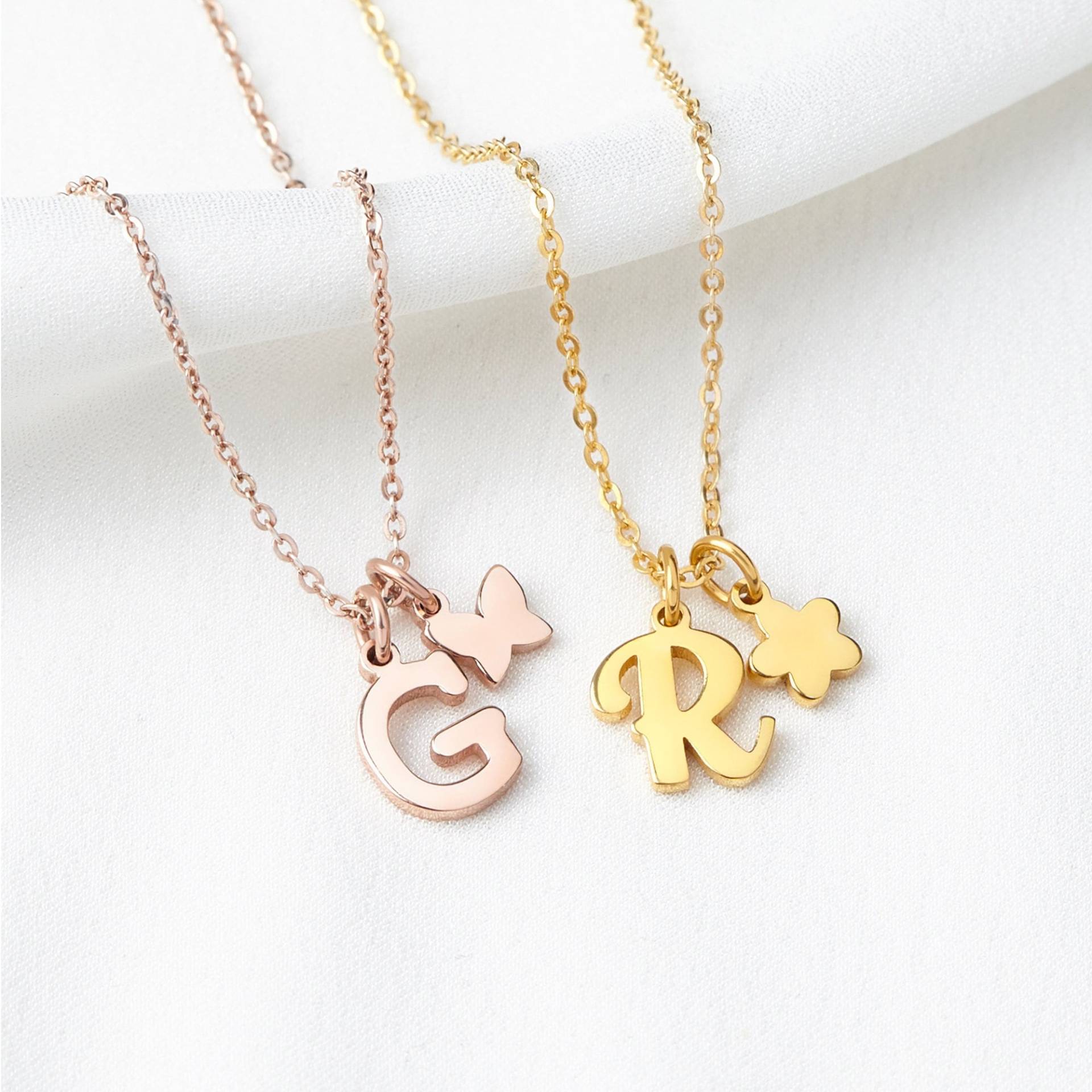 Mädchen Initial Halskette, Nichte Geschenk, Tween Schmuck, Teen Valentinstag Baby Geburtstagsgeschenk, Kinder Kleines Halskette von CentimeGift