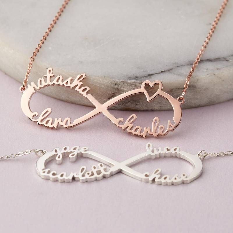 Mutter Halskette Mit Kindernamen, Geschenkideen Zum Muttertag, Infinity Namen Halskette, Von 3 von CentimeGift