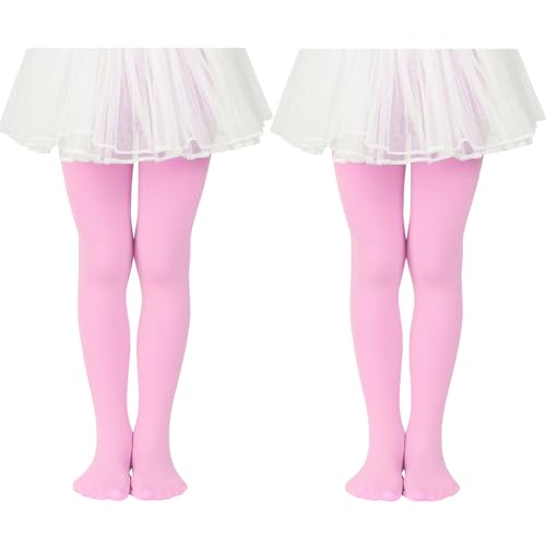 Century Star 2 Paar Mädchen Strumpfhose für Baby - Ballettstrumpfhose Mädchen Rosa*2 6-9 Jahre von Century Star