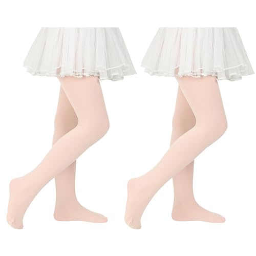 Century Star 2 Paar Mädchen Strumpfhose für Baby - Ballettstrumpfhose Mädchen zwei Paar Fleisch rosa 1-3 Jahre von Century Star