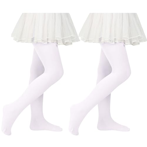 Century Star 2 Paar Mädchen Strumpfhose für Baby - Ballettstrumpfhose Mädchen zwei Paar weiß 1-3 Jahre von Century Star