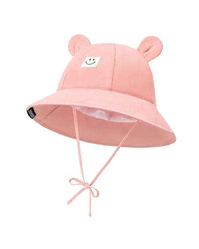 Century Star Baby Sonnenhut für Mädchen und Jungen mit 3D-Bärchenohren Verstellbarer mit süßem Lächeln für Girls 1-3 Jahre Weicher Outdoorhut von Century Star