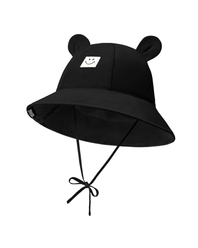 Century Star Baby Sonnenhut für Mädchen und Jungen mit 3D-Bärchenohren Verstellbarer mit süßem Lächeln für Girls 1-3 Jahre Weicher Outdoorhut von Century Star