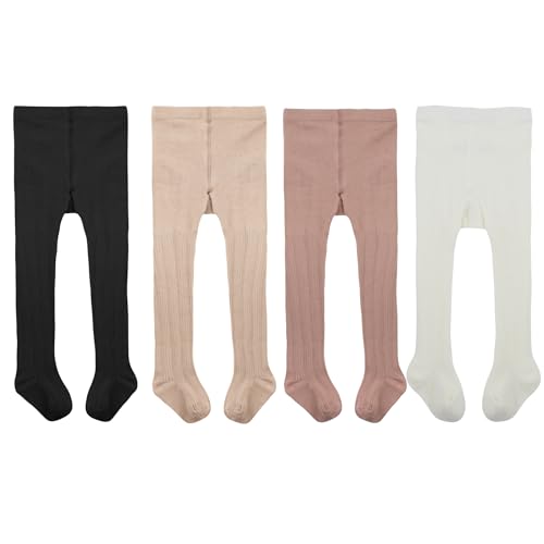 Century Star Baby Strumpfhose aus Baumwolle für Jungen und Mädchen Schwarz Weiß Rosa Hautton 0-6 Monate von Century Star