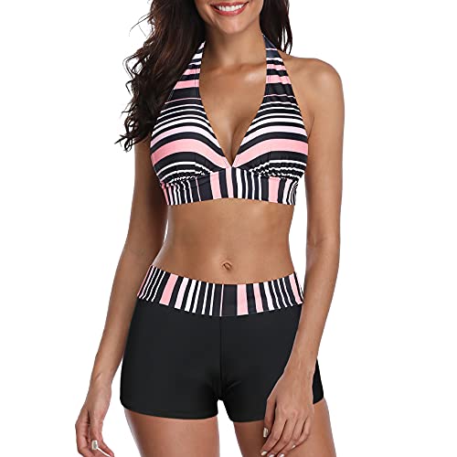 Century Star Sexy Bikini Set Badeanzug Damen Bademode Zweiteilige Bikini mit Hotpants Strandmode Push Up von Century Star