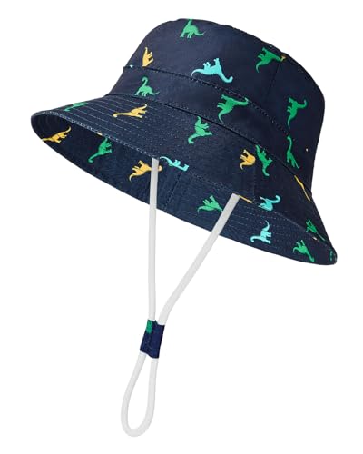 Century Star Sonnenhut Kinder UV Schutz Sonnenhut Baby Verstellbarem Bindebändern Atmungsaktiv Fischerhut Jungen Mädchen Marineblau 1-2 Jahre von Century Star