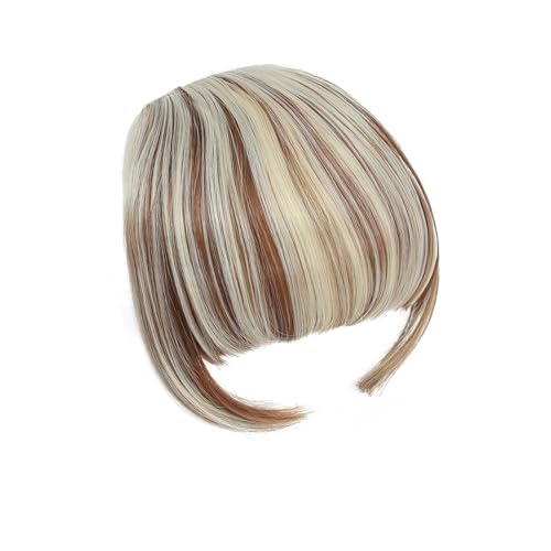 Gefälschter Pony Clip-in-Pony-Haarverlängerung, Fransen-Pony-Haarteil, hochwertiger synthetischer Pony-Haarschmuck for Frauen, tägliche Party Pony-Haarspangen-Verlängerungen(12H24) von Cenz-888