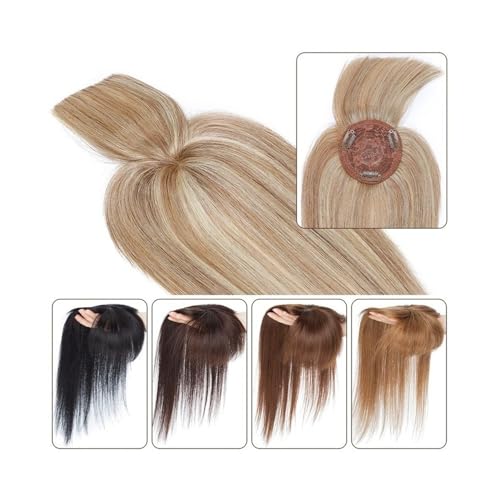 Haaraufsätze 10-20 Zoll Haaraufsätze for Frauen for Anklippen, indische Haarverlängerungen, 8,5 x 8,5 cm, seidig glatte Echthaaraufsätze mit Pony for Frauen mit dünner werdendem Haar Perückenaufsätze von Cenz-888