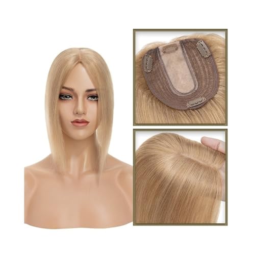 Haaraufsätze 6–18 Zoll Echthaar-Topper for Frauen, echtes Echthaar ohne Pony, 10 x 12 cm, Injektionsseidenbasis, Clip-in-Haarverlängerung, Haarteile for glattes Haar Perückenaufsätze für dünner werden von Cenz-888