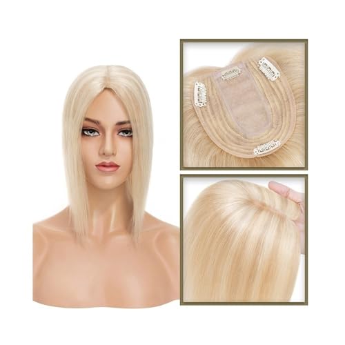 Haaraufsätze 6–18 Zoll Echthaar-Topper for Frauen, echtes Echthaar ohne Pony, 10 x 12 cm, Injektionsseidenbasis, Clip-in-Haarverlängerung, Haarteile for glattes Haar Perückenaufsätze für dünner werden von Cenz-888