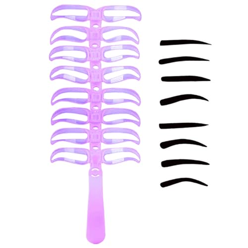 Ceprznvey Augenbrauen Schablonen Für Damen | 8 Stile Brauen Makeup Hilfe - Wiederverwendbare Waschbare Vorlage Für Frauen Und Mädchen Bei Abendterminen von Ceprznvey