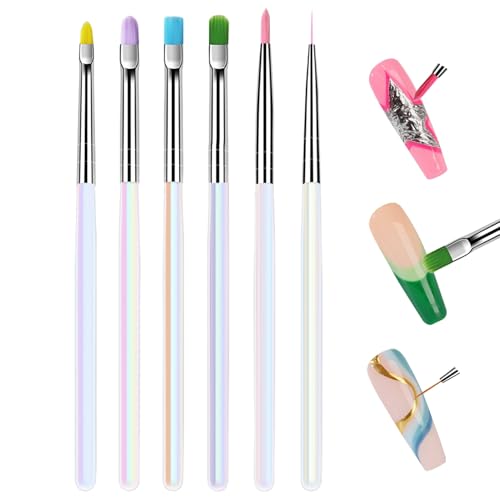 Ceprznvey Nail Paint Brush, Gel Fingernail Polisher, Small Dotting Stamping Applicator Tool for Polish Painting Art and Home Salon Beginners Professional von Ceprznvey