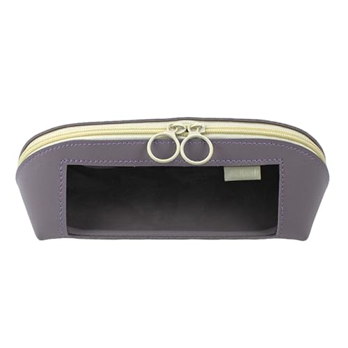 Ceprznvey Pen Organizer Case, Transparent Pencil Pouch, Zipper Stationery Box, Waterproof Leather Design, Stylish Compact Storage, School Office Travel Use, 9.25x3.15x3.35 von Ceprznvey