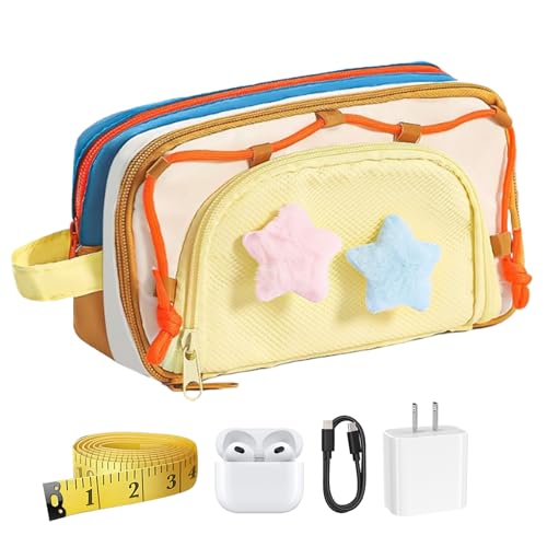 Ceprznvey Pencil Case, Fünfzackiger Stern Schulorganizer, Ästhetische Stiftetasche Mit Reißverschluss Schreibwaren Organisation Must-Haves Für Kinder Studenten Mädchen Kunst Basteln Zeichnen Schule von Ceprznvey