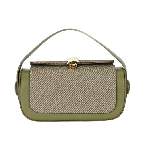 Ceprznvey Small Shoulder Purse, Trendy Clutch, PU Fabric Flap Top Handle Zipper Closure Bag Modern Touch for Ladies Women Business Weekend Wedding Birthday 8.27 x 5.12 x 2.76 Inches, grün, Se référer von Ceprznvey