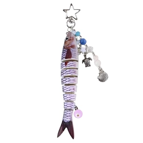 Fish, Cute Bag Charm, Funny Backpack Accessory, Abs Lightweight Pendant, Decorative Travel Gift, Daily Use for Men Women, 6.89x1.18x0.79 von Ceprznvey