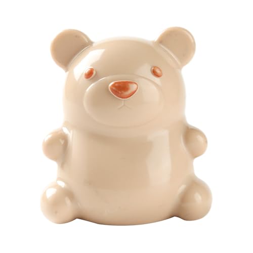 Kids Nail Brush, Bear Scrubbing Brush with Soft Bristles, Easy Grip Hand Cleaning Tool for Nails & Toes, Bath Accessory, Fun WashingBrush for Children Hygiene Routine, Beige von Ceprznvey