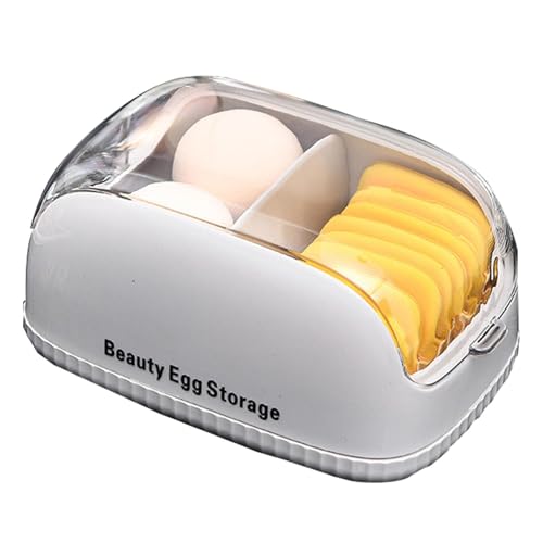 Makeup Sponge Case, Makeup Sponge Holder, Cosmetic Organizer, Dustproof Cosmetic Egg Protective Container, Beauty Egg Organizer Box, 5.91x3.74x2.95 Inches for Makeup Sponges and Beauty Tools Storage von Ceprznvey