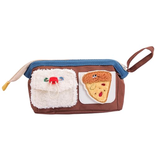 Pencil Case, Cute Pencil Case, Bear Pencil Case, Portable Pen Case, Large Capacity Pencil Case with Wide Opening and Bear Cartoon Design for School and College Oxford Cloth Pencil Pouch for Students von Ceprznvey