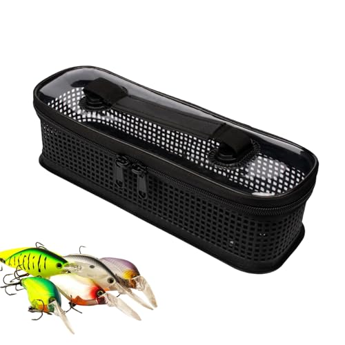 Small Tackle Bag, Mesh Soft Bait Organizer, Fishing Gear Storage, Large Capacity & Handle Design, Durable & Lightweight, 7.87x5.51x3.15 Inches & 11.02x3.54x3.15 Inches von Ceprznvey