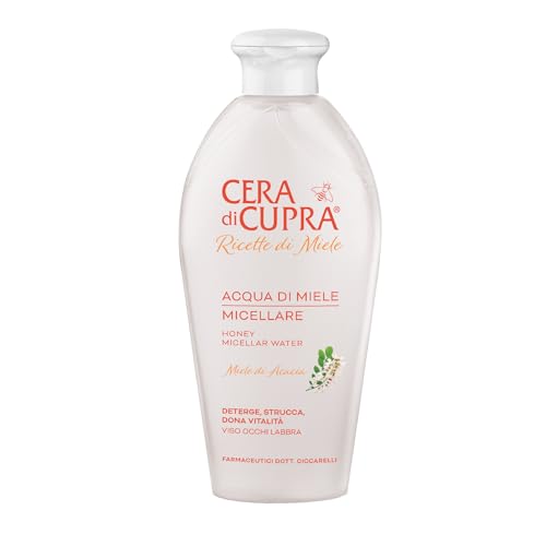 Cera di Cupra, Honig-Mizellenwasser, reinigt und entfernt Make-up und Verunreinigungen mit höchster Sanftheit, reinigt Gesicht, Augen und Lippen, Made in Italy, Dermatologisch Getestet, 200 ml von Cera di Cupra