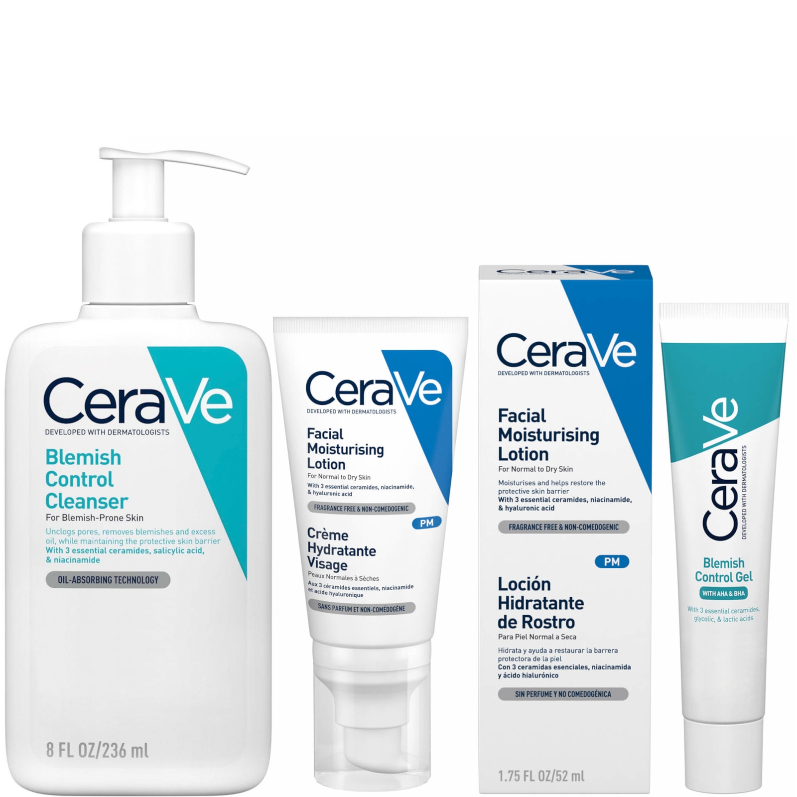 CeraVe 3-Step Blemish Control and Moisturising Evening Routine for Oily to Blemish-Prone Skin with Salicylic Acid CeraVe 3-Step Blemish Control and Moisturising Evening Routine for Oily to Blemish-Prone Skin with Salicylic Acid von CeraVe