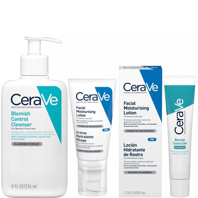 CeraVe 3-Step Blemish Control and Moisturising Evening Routine for Oily to Blemish-Prone Skin with Salicylic Acid von CeraVe