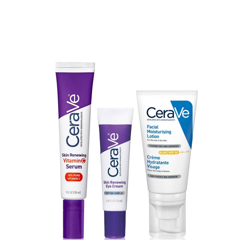 CeraVe Daily Care Routine for First Signs of Ageing Eye Cream Vitamin C Serum and Moisturiser with SPF50 von CeraVe