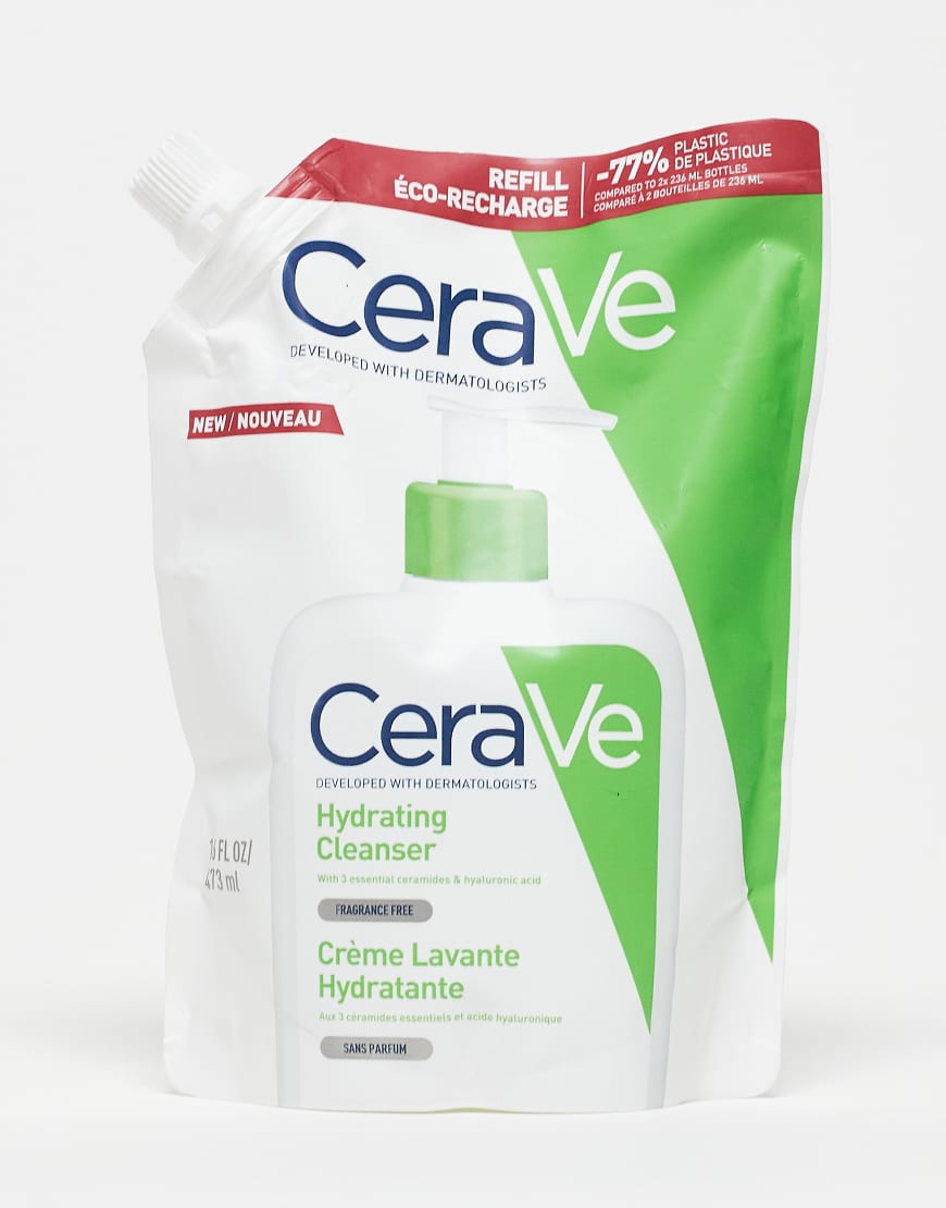 CeraVe - Feuchtigkeitsspendender Gesichtsreiniger, Nachfüllpack: 473 ml-Keine Farbe von CeraVe