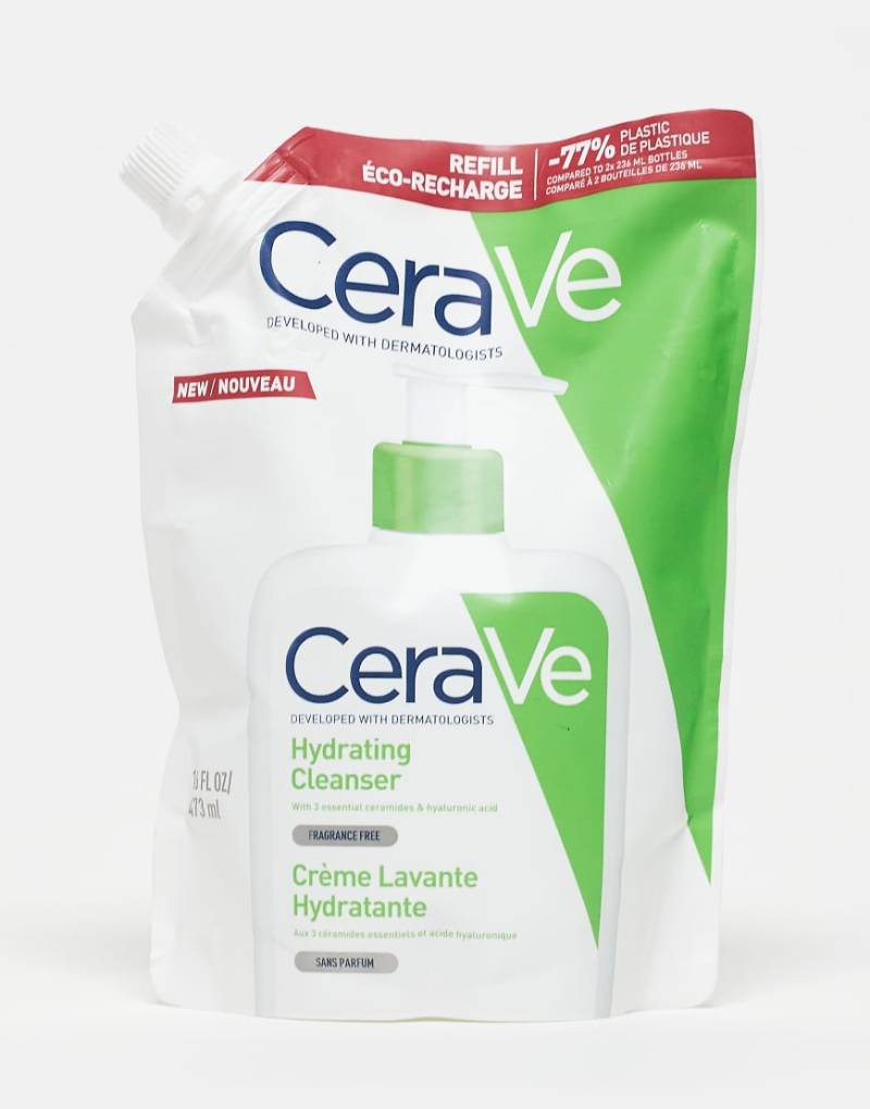 CeraVe - Feuchtigkeitsspendender Gesichtsreiniger, Nachfüllpack: 473 ml-Keine Farbe von CeraVe