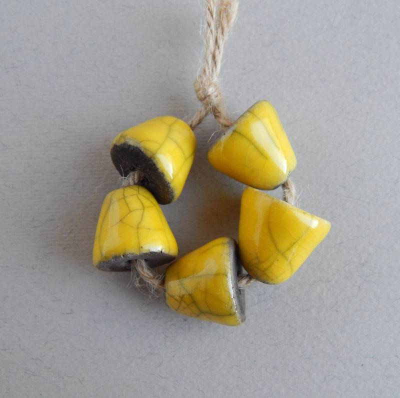 Ein Satz Von Keramikperlen, Set Für Handarbeit, Armband Aus Perlen, Eine Halskette, Perlen Raku, Ein Handgefertigtes Ornament, Geschenk Sie, Keramik von CeramicBeadsUA