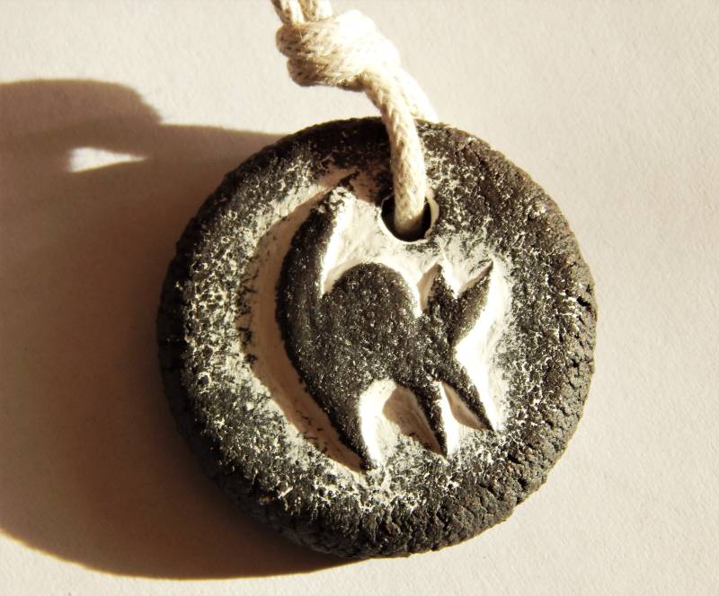 Keramik Medaillon "Schwarze Katze", Anhänger Mit Einer Katze, Haustiere, Rustikalen Schmuck, Set Für Handarbeit, Celtic, Schwarze Medaille, Perlen von CeramicBeadsUA
