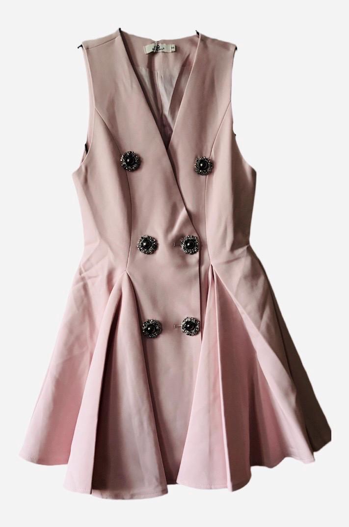 Vintage-stil Kleid Für Besondere Anlässe Zweireihiges Abendkleid Mit Juwelen-Knopf von CerasellaBoutique