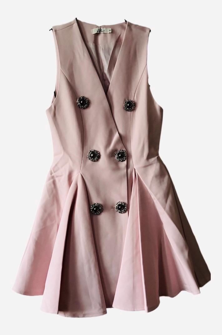 Vintage-stil Kleid Für Besondere Anlässe Zweireihiges Abendkleid Mit Juwelen-Knopf von CerasellaBoutique