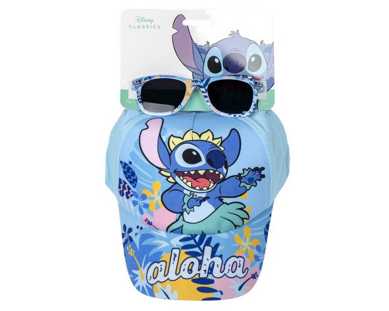 Cerda Baseball Cap Disney Stitch Kinder-Set – Cap & Sonnenbrille 53 cm mit UV-Schutz von Cerda