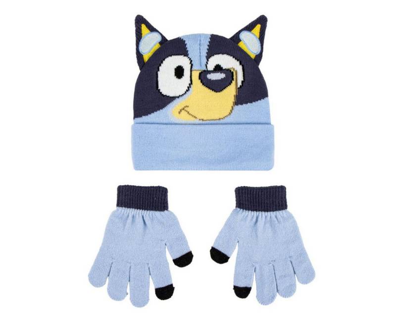 Cerda Beanie Bluey Winter Accessoire-Set – Mütze und Handschuhe im TV-Design von Cerda