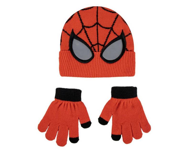 Cerda Beanie Spiderman 2er Set Kinder Winter Accessoire set mit Handschuh von Cerda