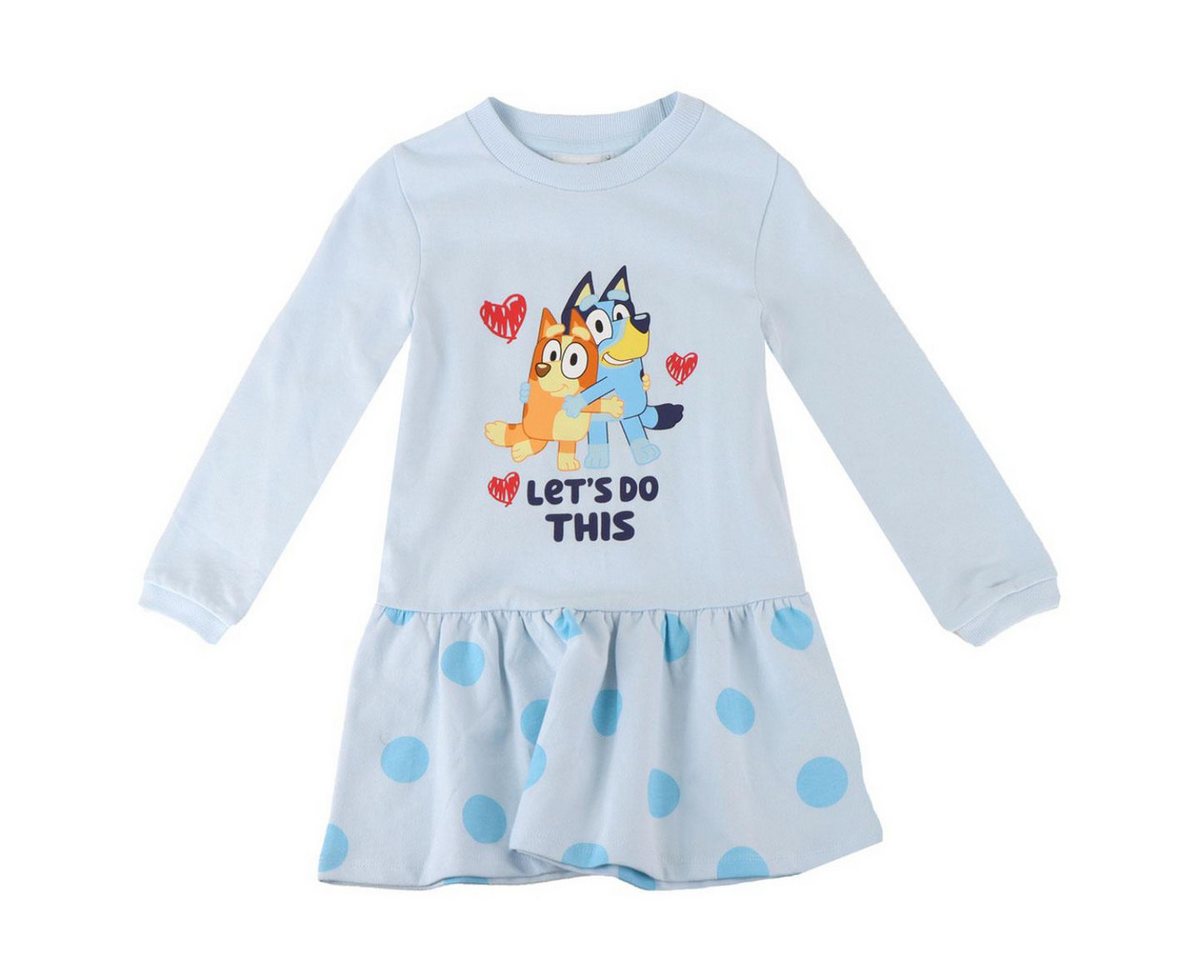 Cerda Bodykleid Bluey Kinder Kleid – French Terry 100 % Baumwolle Freizeitkleid von Cerda