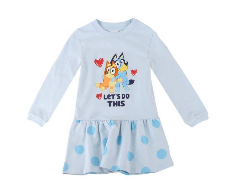 Cerda Bodykleid Bluey Kinder Kleid – French Terry 100 % Baumwolle Freizeitkleid von Cerda