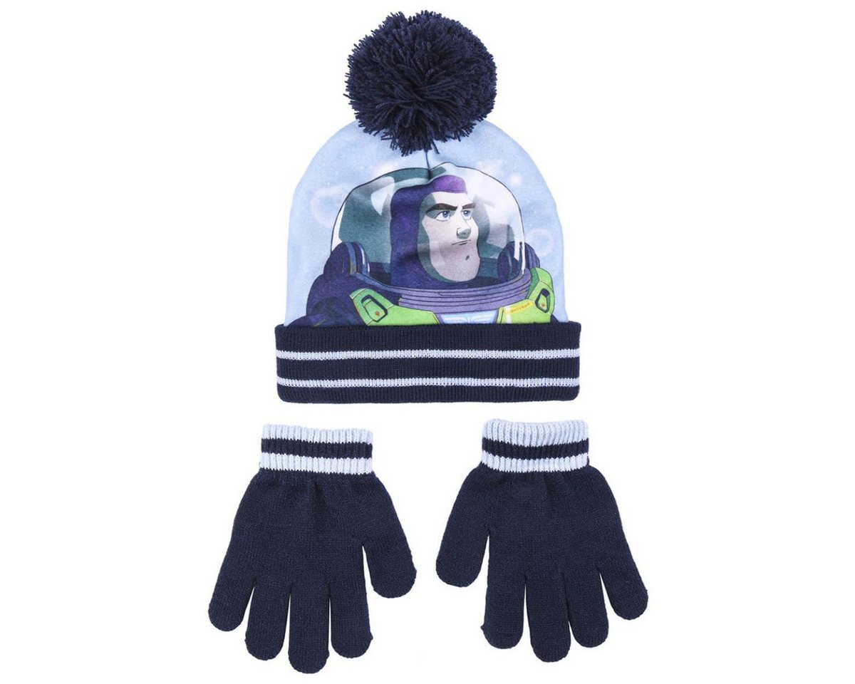 Cerda Bommelmütze Buzz Lightyear 2er Set Kinder – Winter Accessoire Mütze Handschuh von Cerda